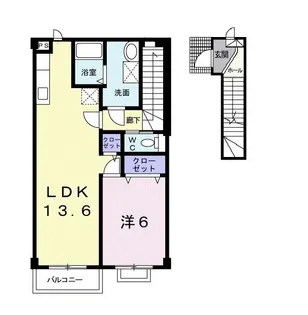 アルブルB【2階】の間取り