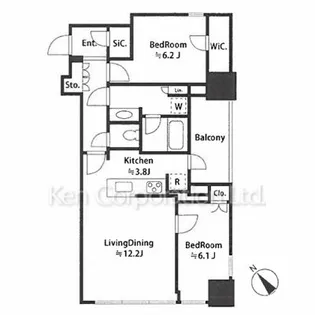 パークコート山下公園【5階】の間取り
