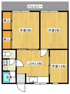 葵アパート【1階】の間取り