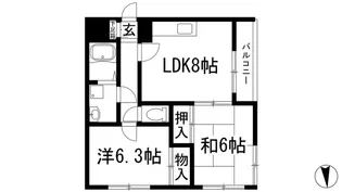 サライ西野【1階】の間取り