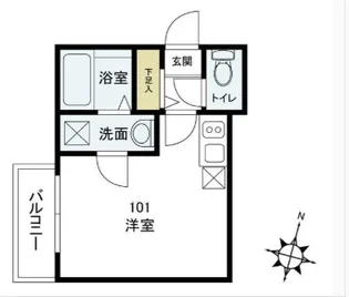 グランディール睦町【1階】の間取り