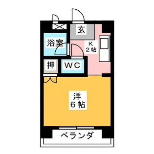 西部観光ビル【4階】の間取り