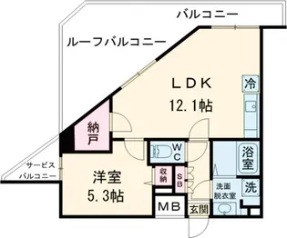 アイルプレミアム押上ノルド【3階】の間取り
