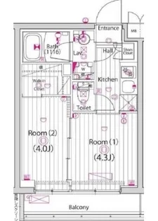 ガーラ練馬グランドステージ【4階】の間取り