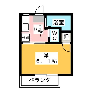 ジュネス八幡【2階】の間取り