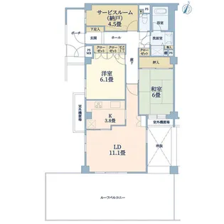 パークハイム金沢文庫【7階】の間取り