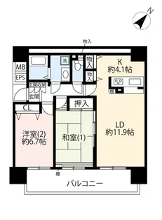 URココスクエア国領【5階】の間取り