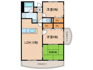 ソシア池田川【3階】の間取り