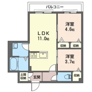 クレストテラス【1階】の間取り