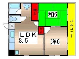 イナゲプラザ【3階】の間取り