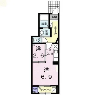 メゾン・エスポワール日和田【1階】の間取り