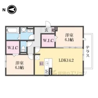 スリジエ新大宮【1階】の間取り