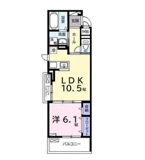 リバーサイドII【3階】の間取り