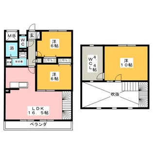 C’sハーモニー春里【4階】の間取り
