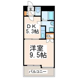 ラ・カーサ神水【6階】の間取り