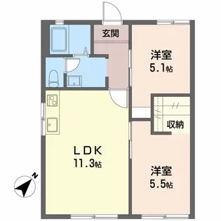 シャルマンドミール【2階】の間取り