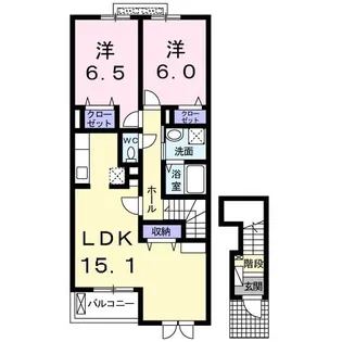 ボヌールB【2階】の間取り
