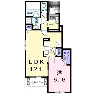 アベニアII【1階】の間取り