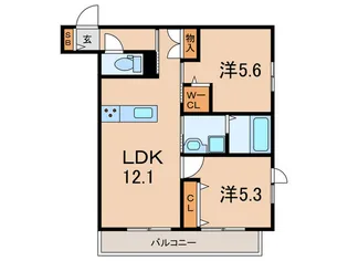 La vita摂津本山【4階】の間取り