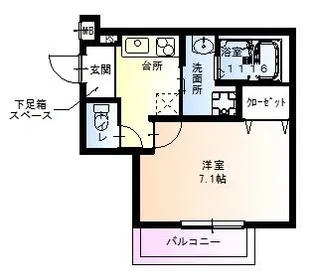 フジパレス城東諏訪ノースII番館【1階】の間取り