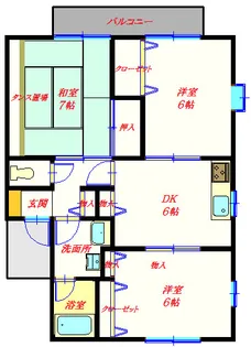 グランシャリオC棟【2階】の間取り