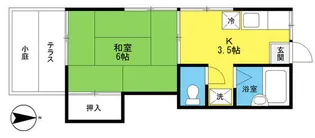 コーポ松籟【1階】の間取り