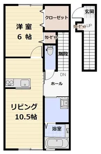 クオンタム桜川【2階】の間取り