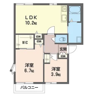 フレグランス金子C【2階】の間取り