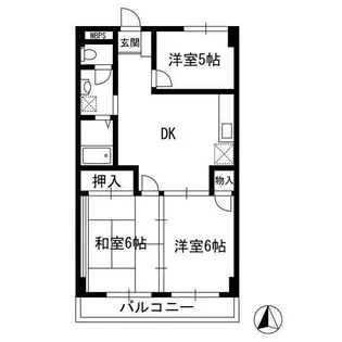 経堂サンハイツ【2階】の間取り