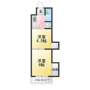 花月マンション【4階】の間取り