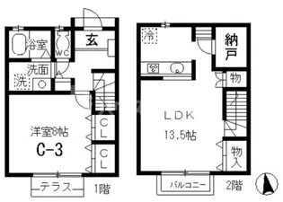プルミエ葛西Cの間取り