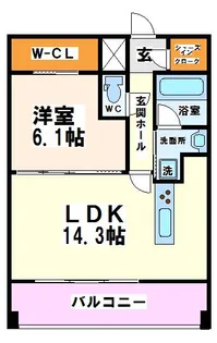 ズーム府中【10階】の間取り