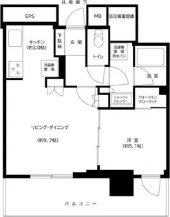 大宮スカイ&スクエア ザ・レジデンス【5階】の間取り