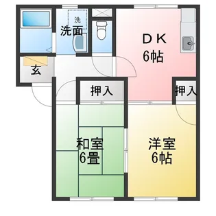 エステート羽津 B棟【1階】の間取り