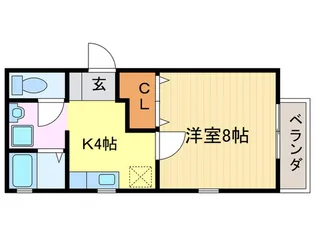 CHERRY FLAT【1階】の間取り