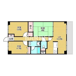 クレイン上池田【2階】の間取り