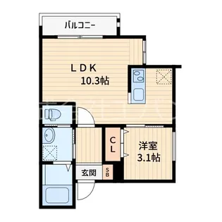 MELLAS鳩ヶ谷【2階】の間取り