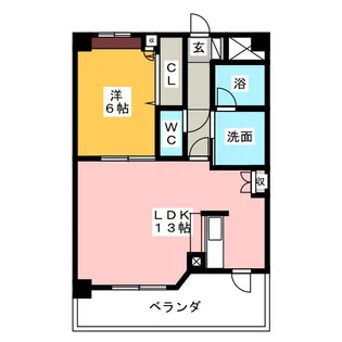 ウイステリア妙音通【3階】の間取り