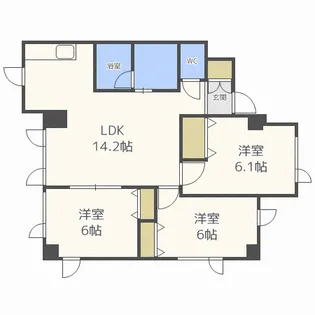 M&R【4階】の間取り