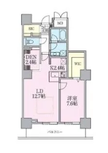 ロイヤルパークスタワー南千住【37階】の間取り