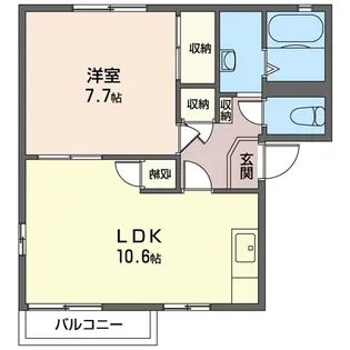 SHM 第二サンハイツ田中 B【2階】の間取り