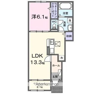 ベニバラード・岩畠【1階】の間取り