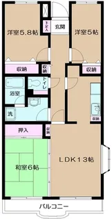 イーストパーク胡録台【5階】の間取り