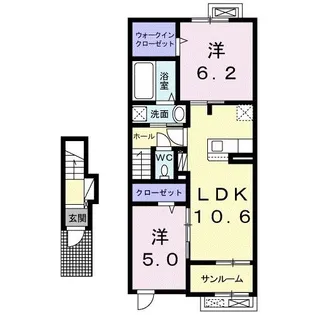 グランツハウスA【2階】の間取り