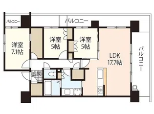 ソシオ西風新都【2階】の間取り