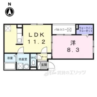 ヒカルサ尼崎若王寺【3階】の間取り