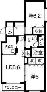 フローレンス豊平【4階】の間取り
