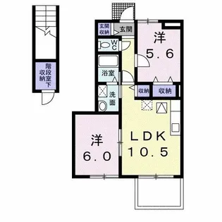 エストカルティエSHIMA【1階】の間取り