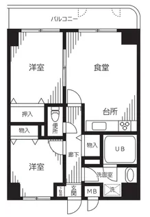 エステハイム横浜【2階】の間取り
