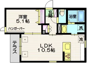 HYGGE 大森北 弐番館【1階】の間取り